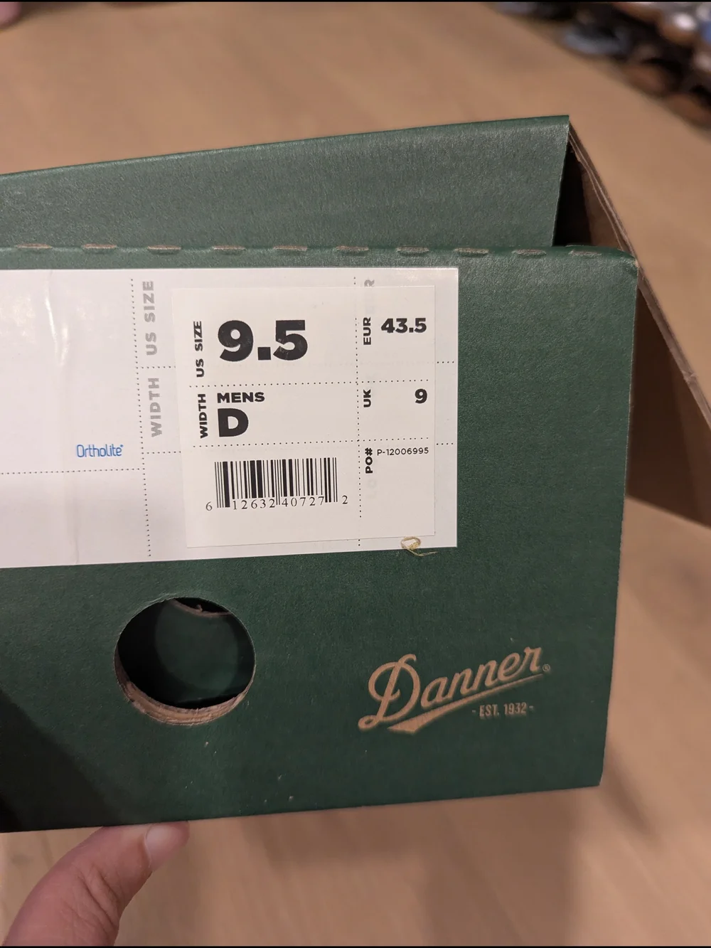 Danner Brown Suede & Blue Mesh Hiking Boots with Orange Laces